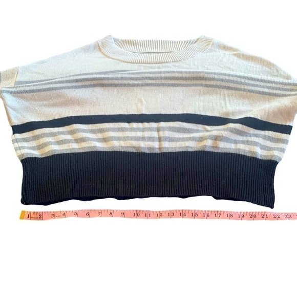 Lucky Brand Black Gray White Long Sleeve Knit Sweater Size XXL - Picture 7 of 10